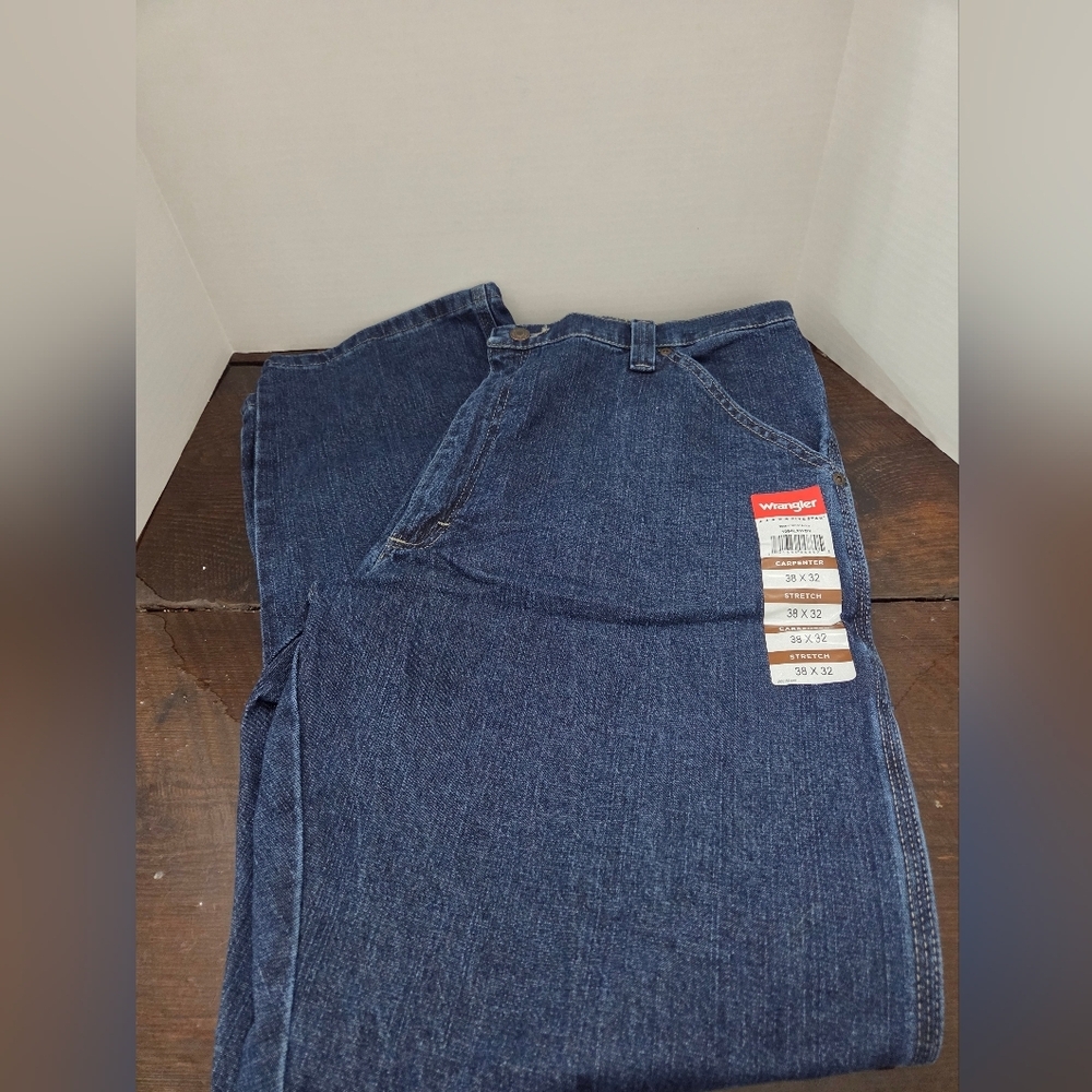NWT Wrangler Carpenter Men's Blue Jeans 38 X 32